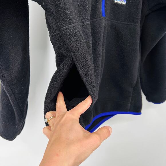 Vintage Patagonia Fall 1999 Black Half-Zip Fleece Jacket Women's Small - Picture 10 of 12